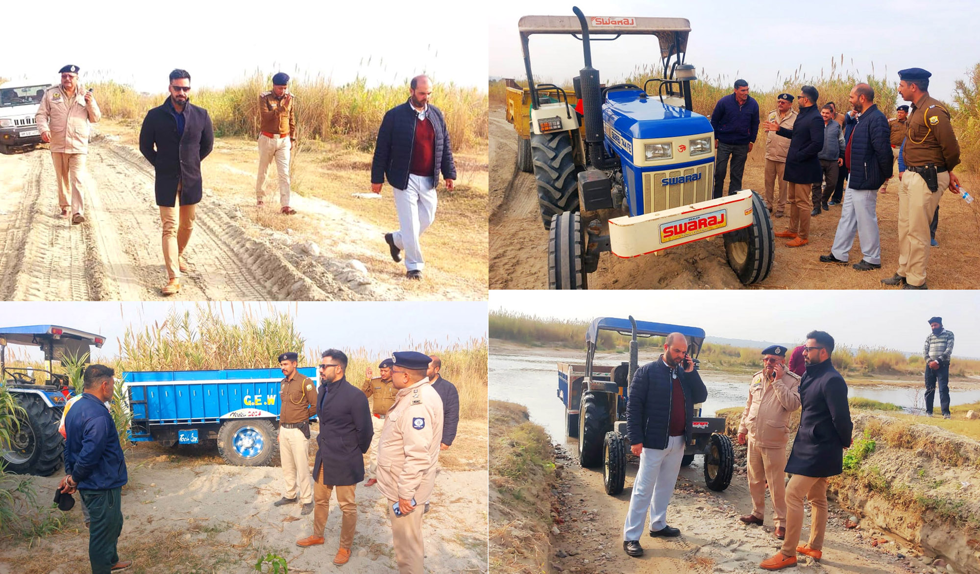 District administration Una takes strict action against illegal mining, DC-SP conduct surprise raid
